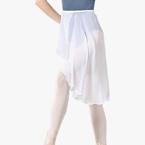 White asymmetrical skirt ballet